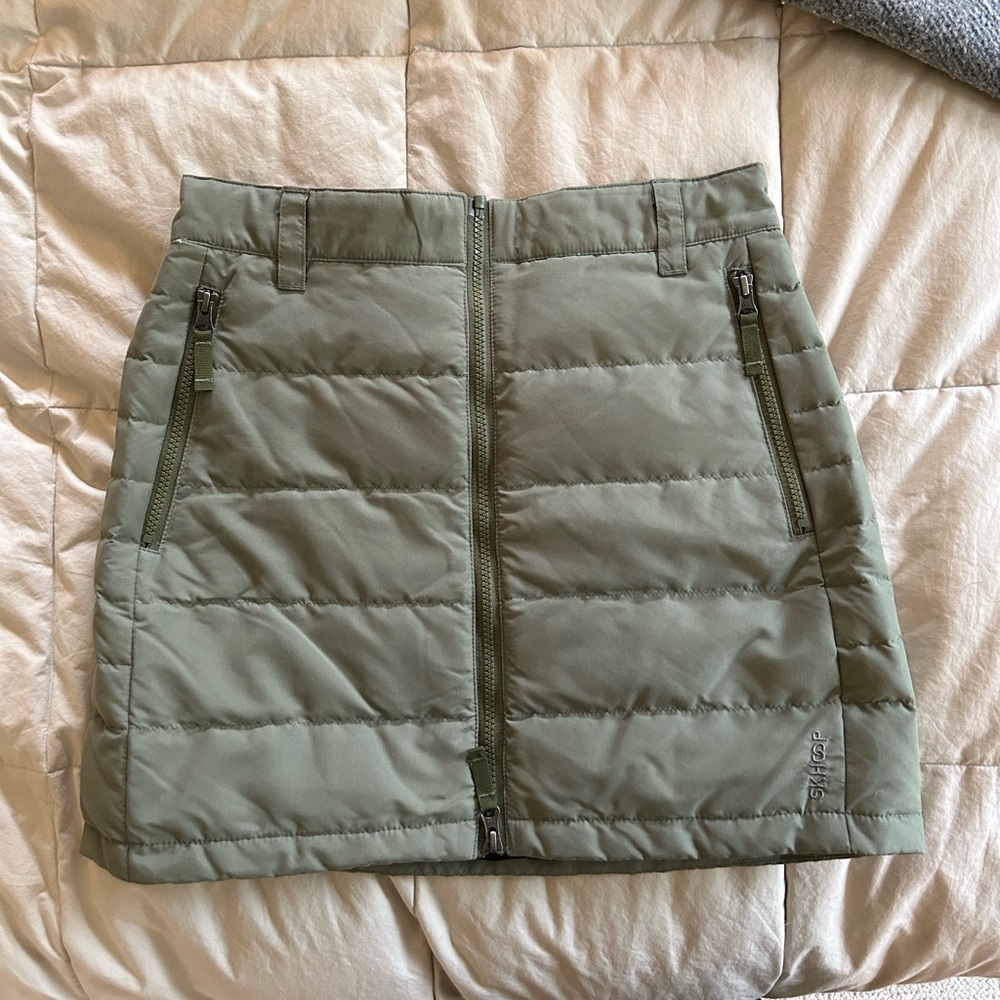 Olive Green Quilted Skirt